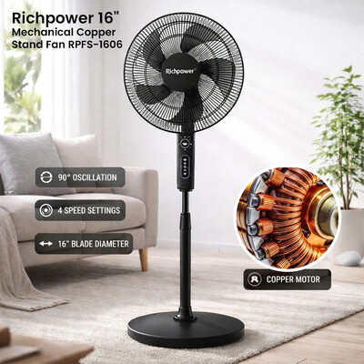 #Richpower 16 Mechanical Copper Stand Fan 